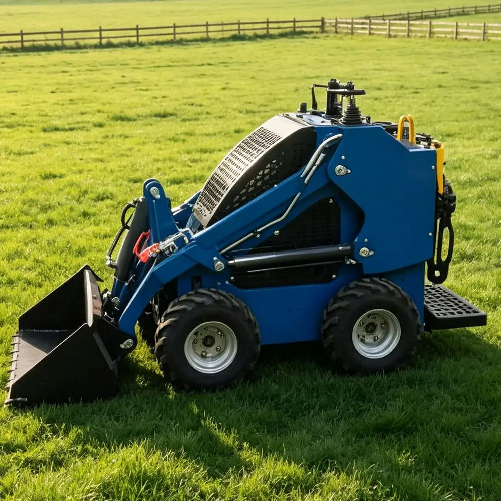 Maßgeschneiderter kompakter Mini-Kompaktlader 700kg 800kg kleiner Frontlader mit Schnellwechsler für Landwirtschaft und Bauwesen