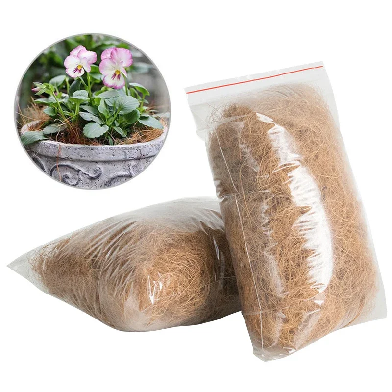 Natural Coconut Husk Fiber Orchids Crafts Pet Bedding Insect-Proof Protect Plants Maintain Soil Temperature 200g
