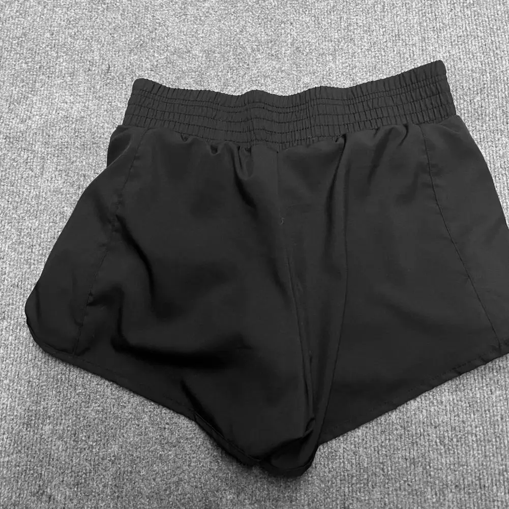 

Wide-leg Athletic Shorts Women's Wide Leg High Waist Running Shorts with Pockets Elastic Gym Shorts for Women Solid Color Fake