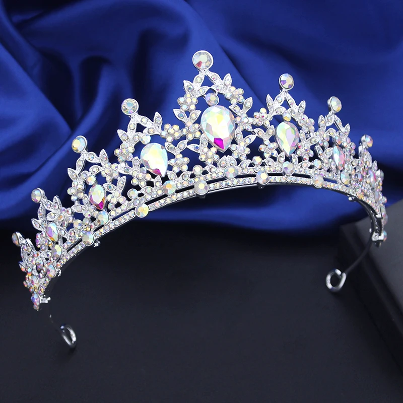 Rhinestone Crystal Small Tiaras Princess Crown for Girls Birthday Dress Accessories Wedding Prom Hair Jewelry Gifts hair accessory jewelry accessories hair headdress bridal headwear hair band crown