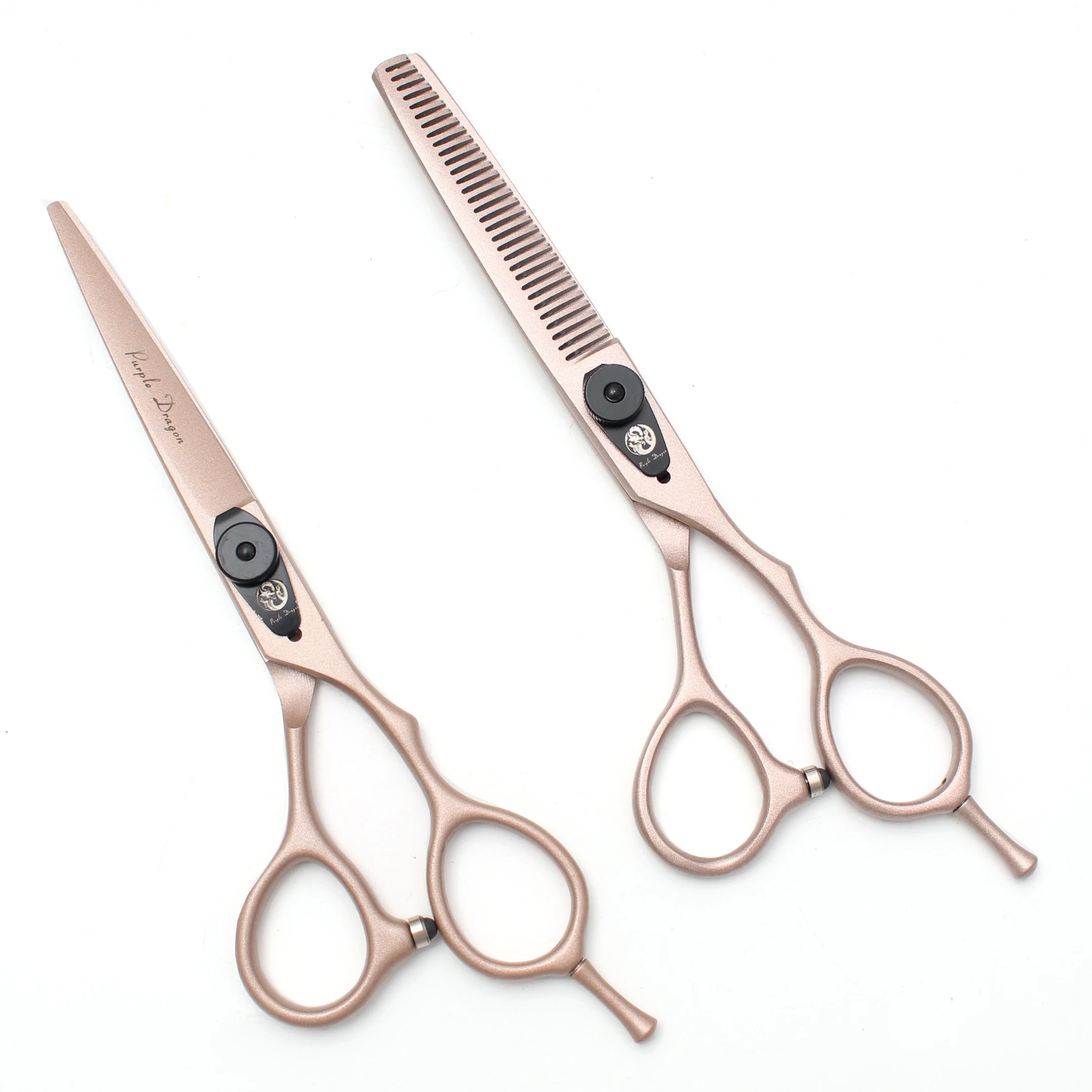 Professionelle Friseurschere Purple Dragon 5,5" 6" Haarschere JP Edelstahl Friseurschere Salon Effilierschere Z9015 – Detail 5
