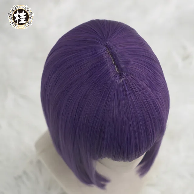 UWOWO Fate Grand Order FGO Shuten Douji Cosplay Wig 35cm Synthetic Purple Women Hair
