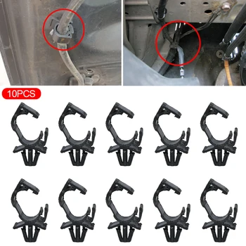 10Pcs Car Wiring Harness Fastener Route Fixed Retainer Clip Corrugated Pipe Tie Wrap Cable Clamp Oil Pipe Beam Line Hose Bracket 1