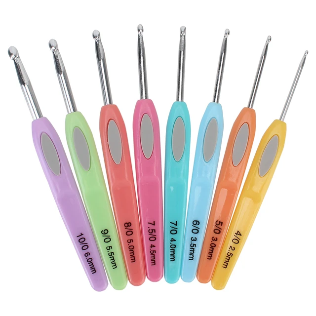 8pcs 2.5-6mm Crochet Hooks Aluminum Knitting