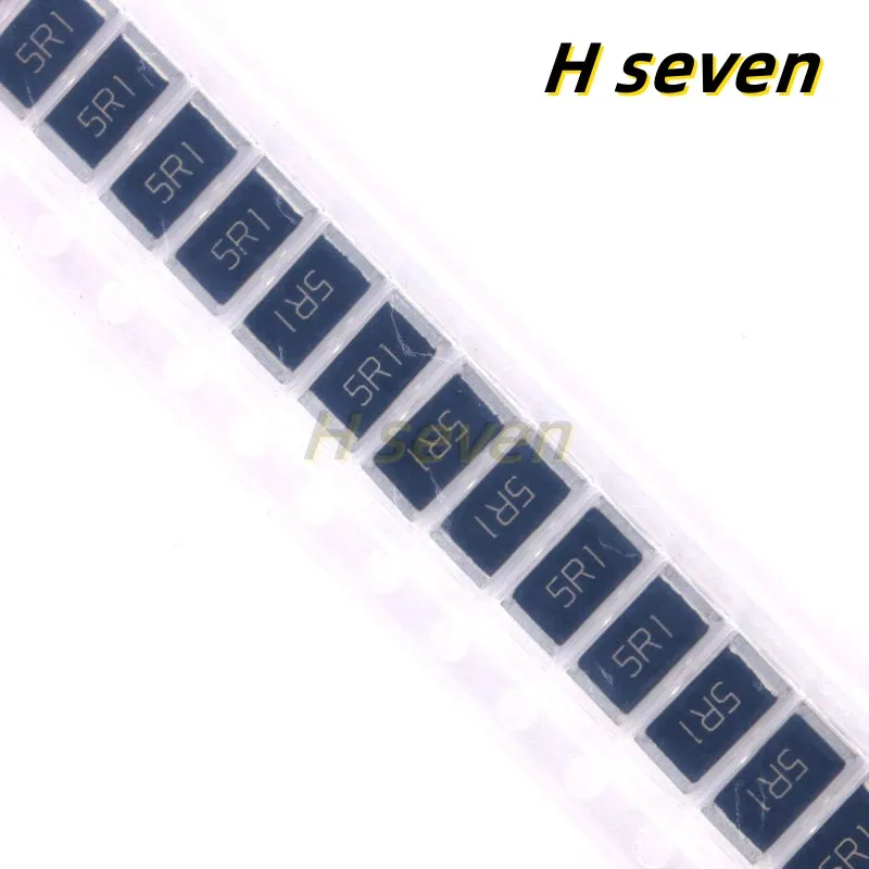 

50 шт., SMD резистор 2512 Ом 5,1 R 5R1, сопротивление чипа 1 Вт 5%