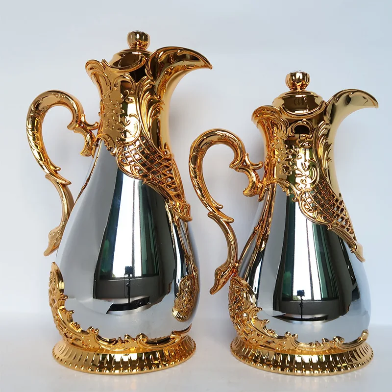 

Hot Sale Popular Turish Style Tea Pot Arabic Dallah For Home Use Luxury Vacuum Insulated Flask