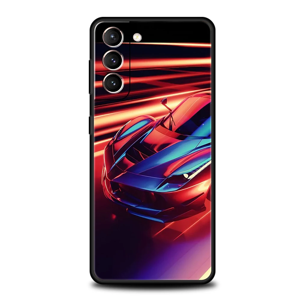 Sports Car Design Silicone Phone Case - Sleek & Durable Protection
