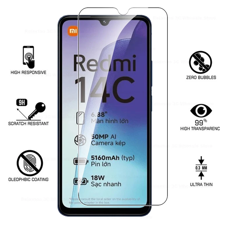 Premium HD Clear Tempered Glass Screen Protector Set (4-Pack)