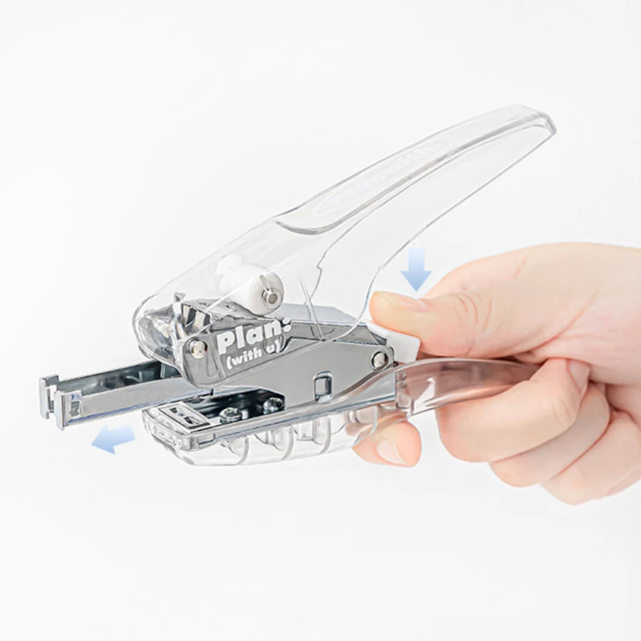Hand-held labor-saving transparent stapler pop-up stapler portable data binder hand stapler office supplies