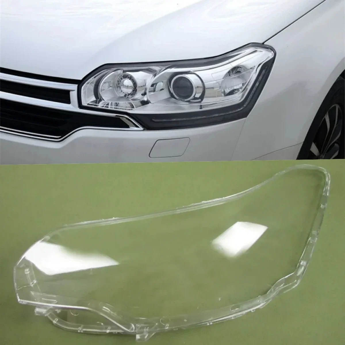 

For Citroen C5 Headlight Transparent Cover Lampshade Headlamp Shell Lens Plexiglass 2010 2011 2012 2013 2014 2015 2016