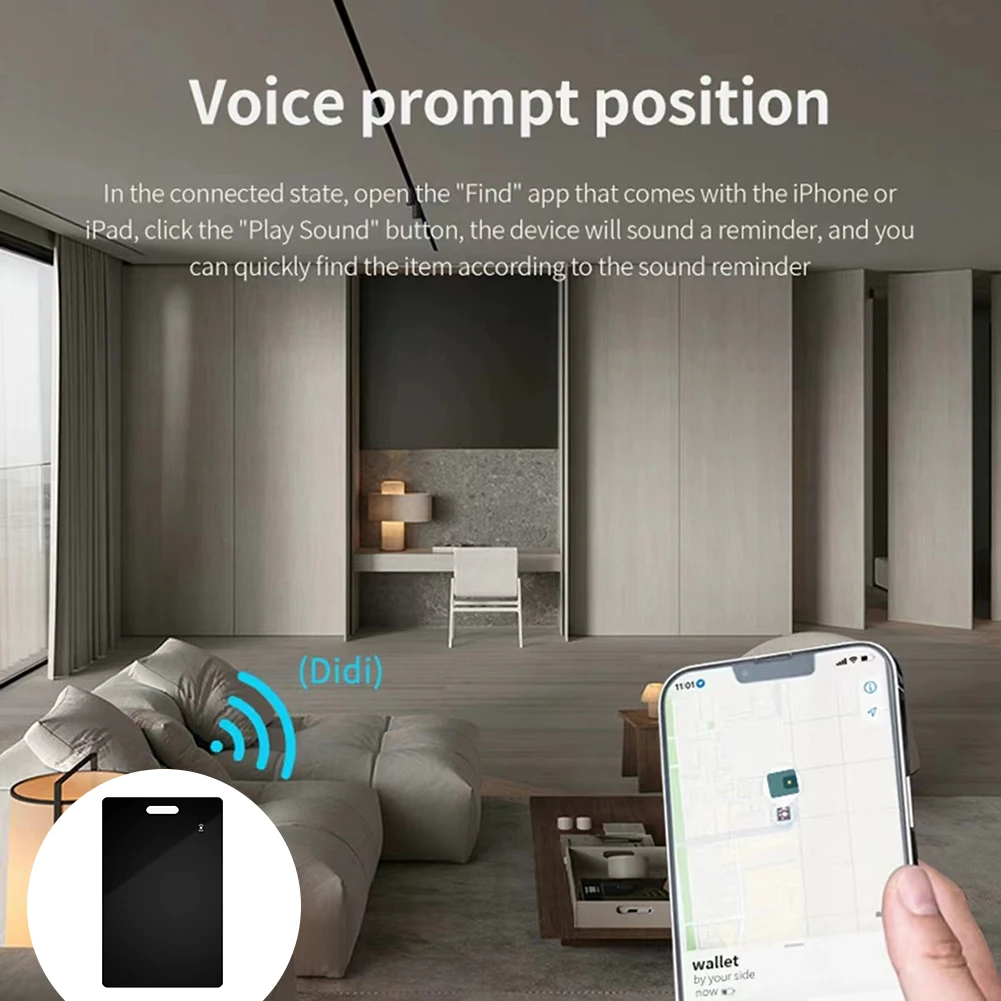 Wallet Tracker Card Apple Find My App IP68 Waterproof GPS Item Finder Item Locator Luggage Tag Purse Passport