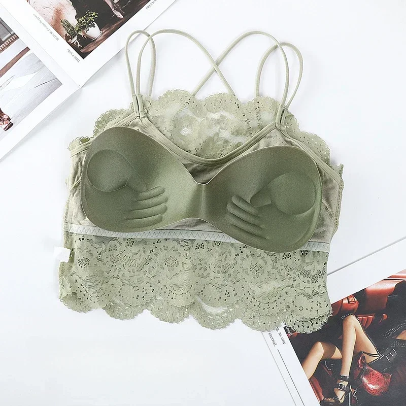 Women's Lace Crop Top Summer Slim Fit Sexy Backless Tank Korean Y2k Style Chic Solid Camisole