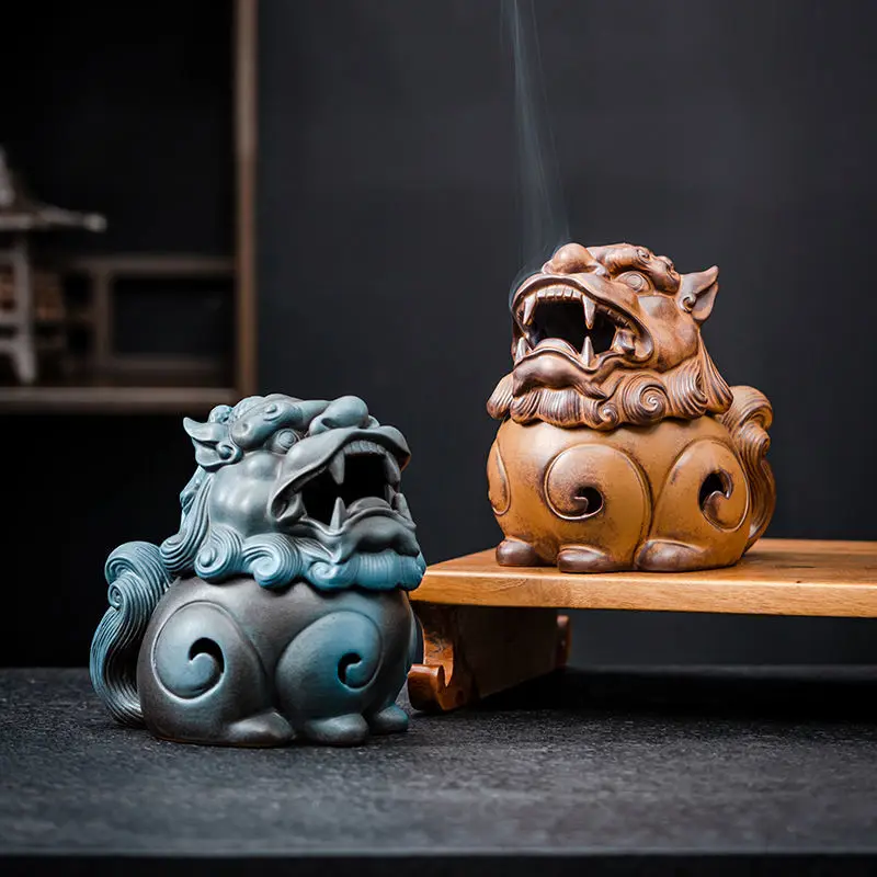 

Dragon Incense Holder Incense Burner Chinese Lion Dragon Ceramic Incense Burners Sandalwood Censer Home Decor Decoration Craft