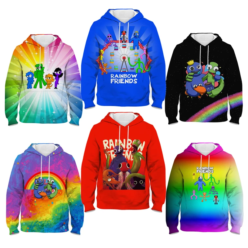 Rainbow Friends Children Fashion Hoodies Cartoon Anime 3d Printed