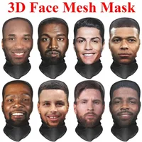 Kobe, James, Donald Trump，Curry facial performance parody prank headgear, full face 3D face mask, balaclava hat, party mask 1