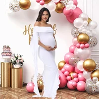 Payton One-Shoulder Wavy Sleeve Maternity Dress 2