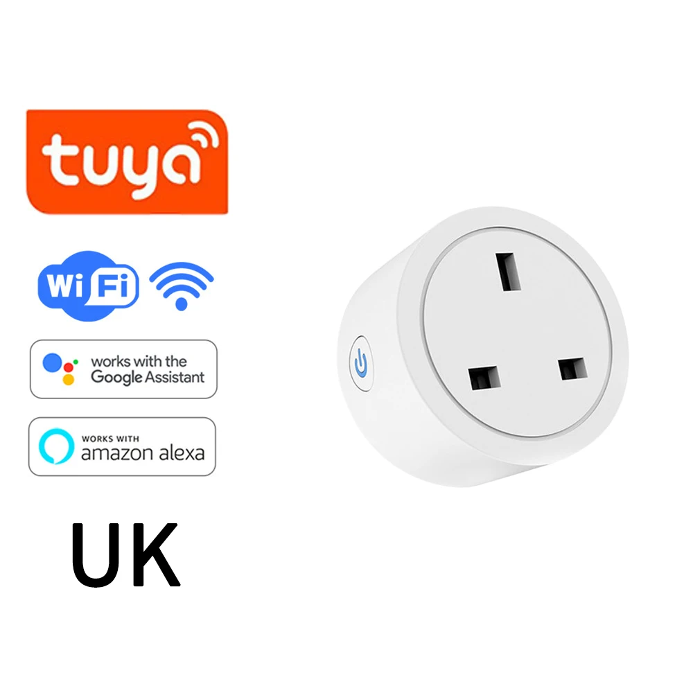 La Presa Intelligente Del Regno Unito Wifi Uk Plug Realizza L'Intelligenza Di Tutta La Casa Tramite Il Controllo Del Gateway Hub Zigbee Supporta Googl