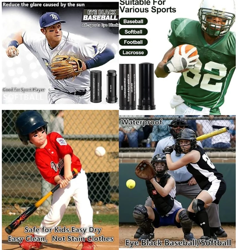 Outdoor Sports Eye Black Stick, Football Black Eye Paint ,Suitable For Waterproofing, Football, Rugby, Baseball, Prevent Sweat