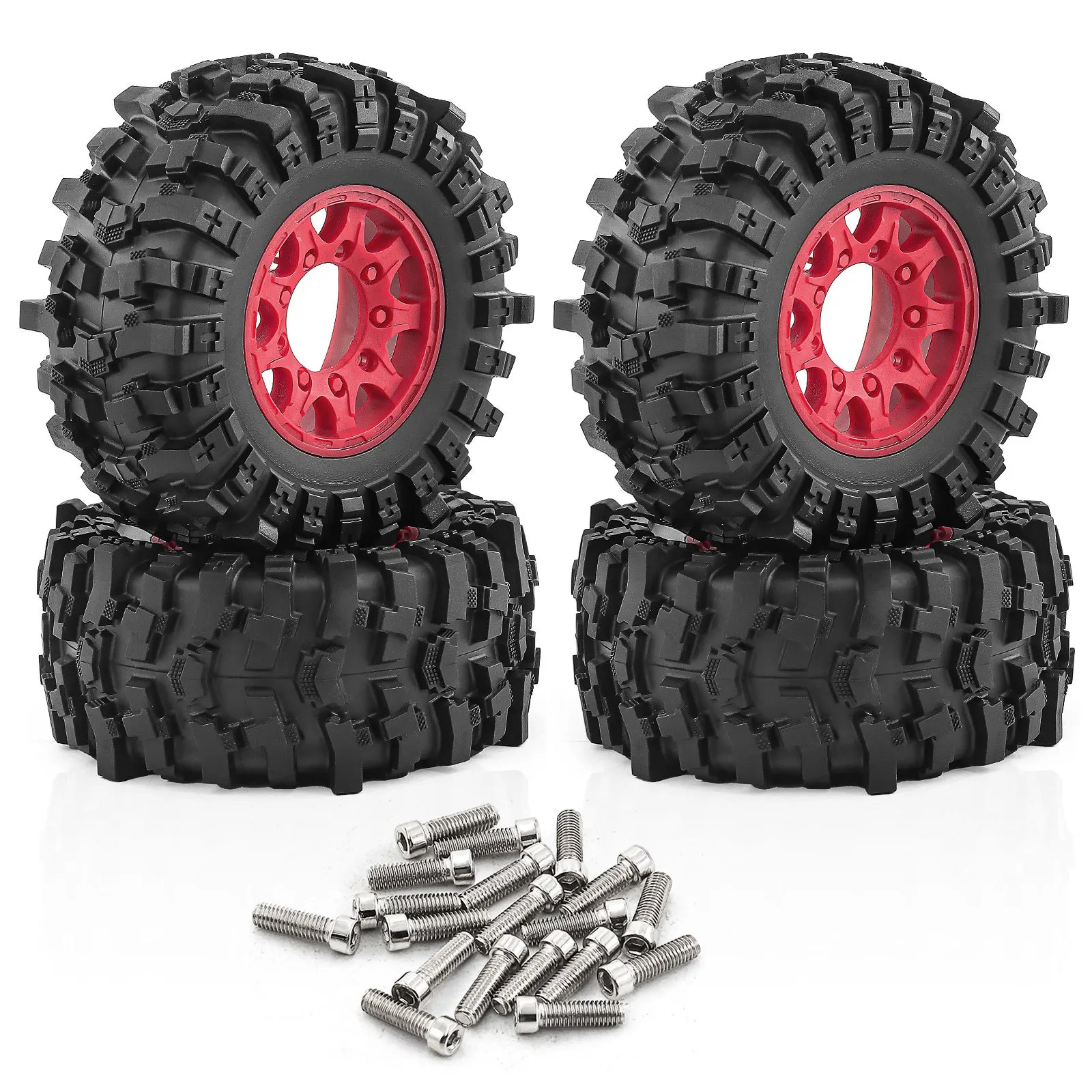 Set of 4 RC Wheels 18mm with Hex Bolts 12/14/17mm