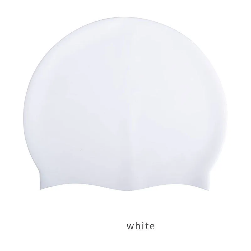 Silicone swimming cap Adult unisexual solid color swimming equipment fresh high stretch silicone swimming cap