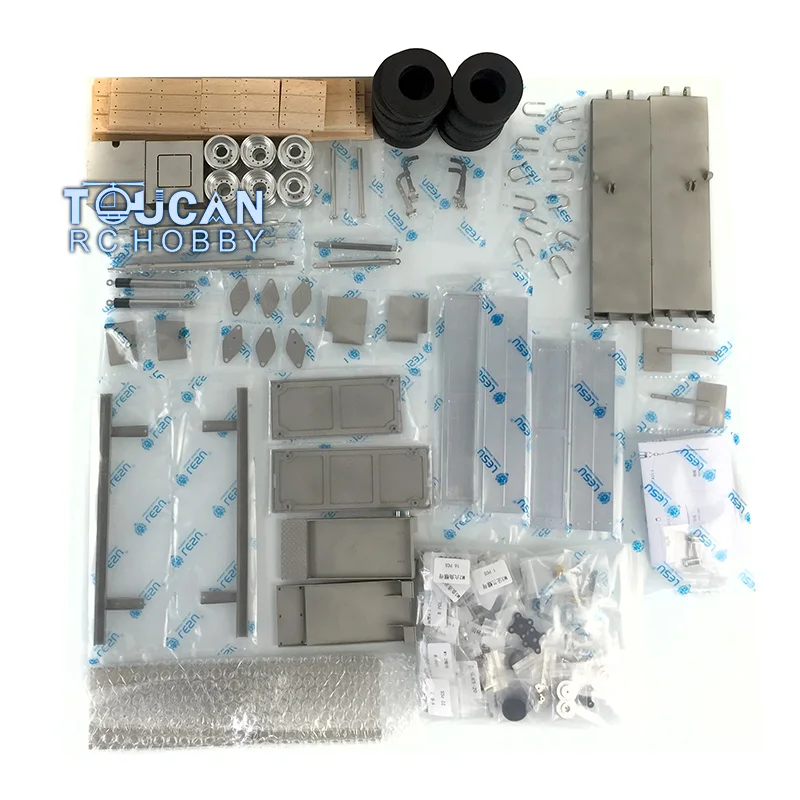 LESU RC 1/14 Metal Hydraulic Trailer Remote Control Cars Electronic Lifting Legs for Tamiyaya RC Tractor Truck Model Toy TH16847 5
