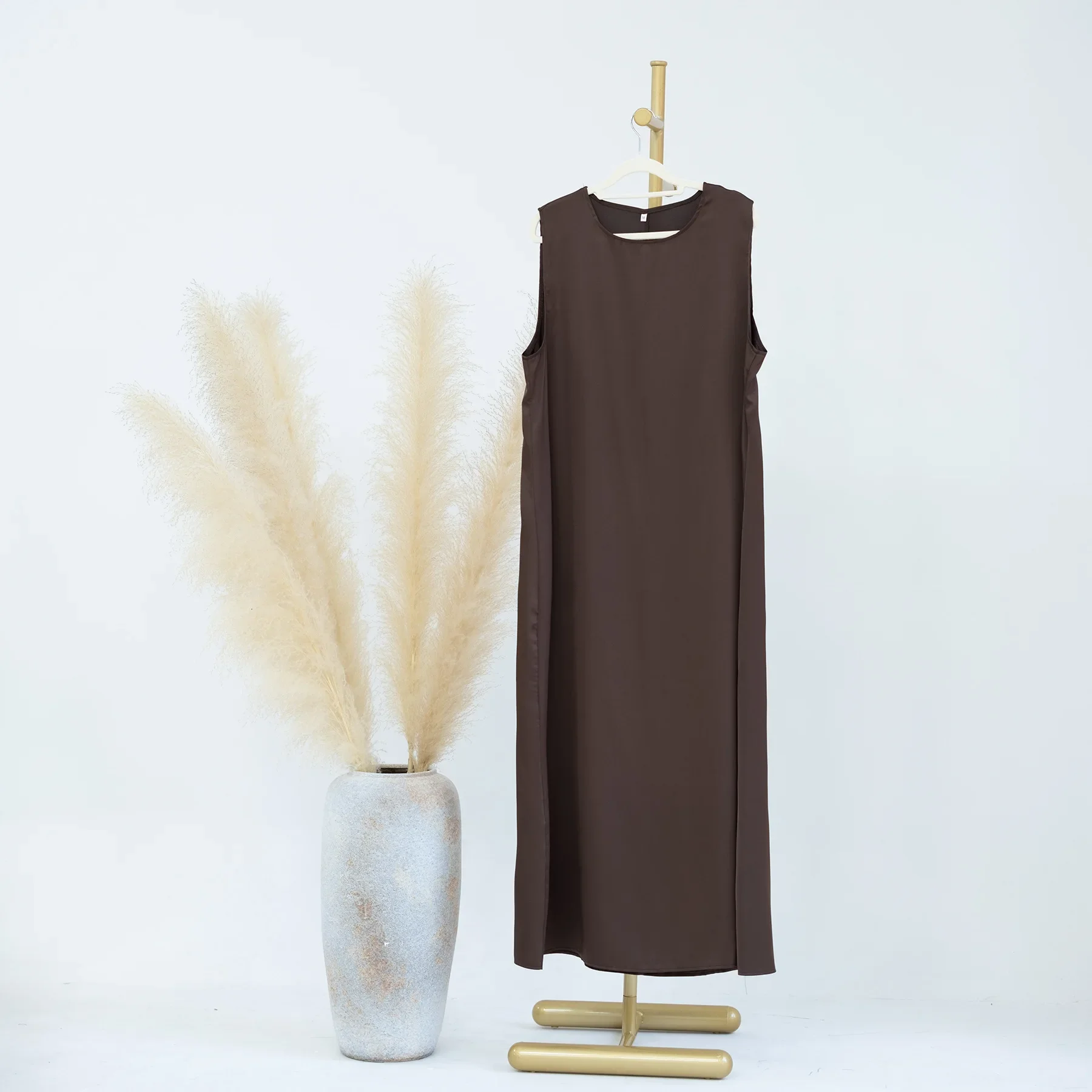 Muslim Dress Robe Slip Dress For Women Islamic Clothes Dubai Turkey Kaftan Arabic Ramadan Under Abaya Inner Dress