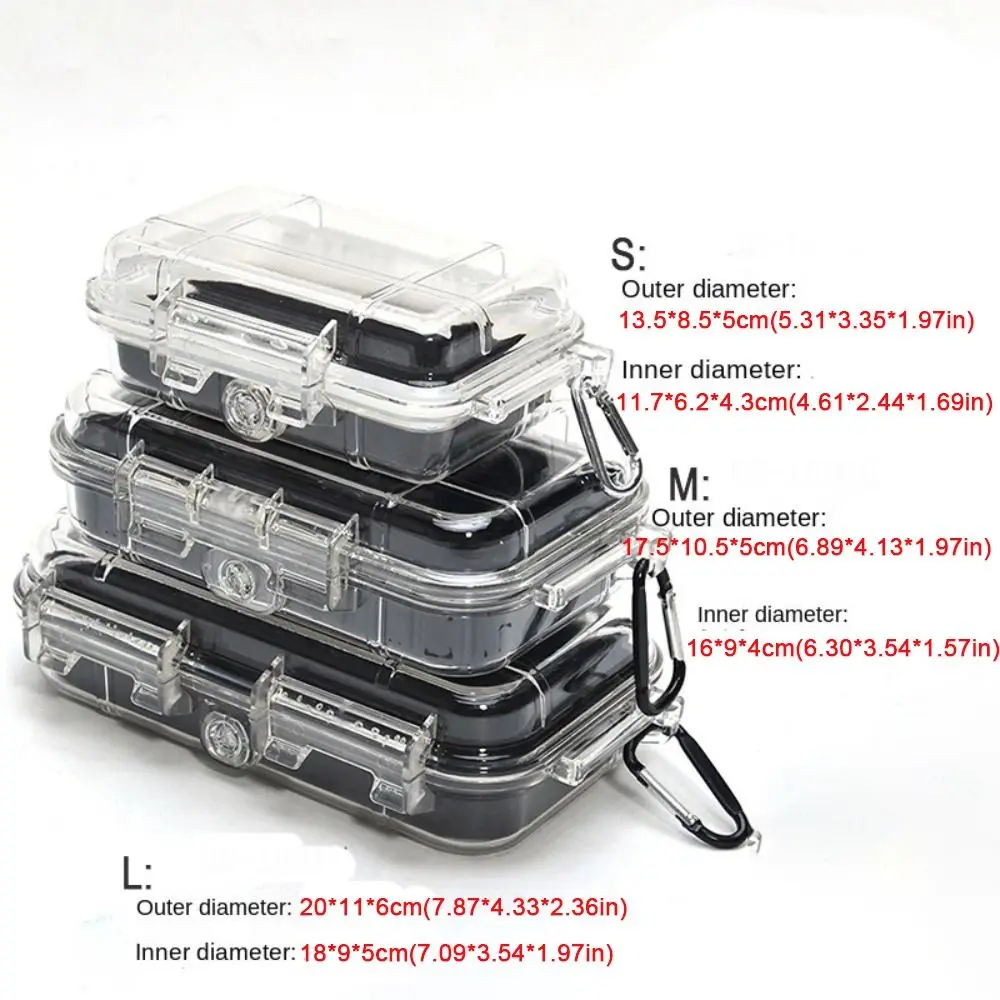 Tool Storage Box Durable ABS Camping Shockproof Transparent Sealed Storage Box Equipment Dry Professional Waterproof Toolbox