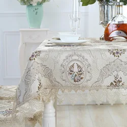 Proud Rose European Lace Tablecloth Table Runner Rectangle Decor Table Cover Household Chair Cushion Chair Cover Free Shipping