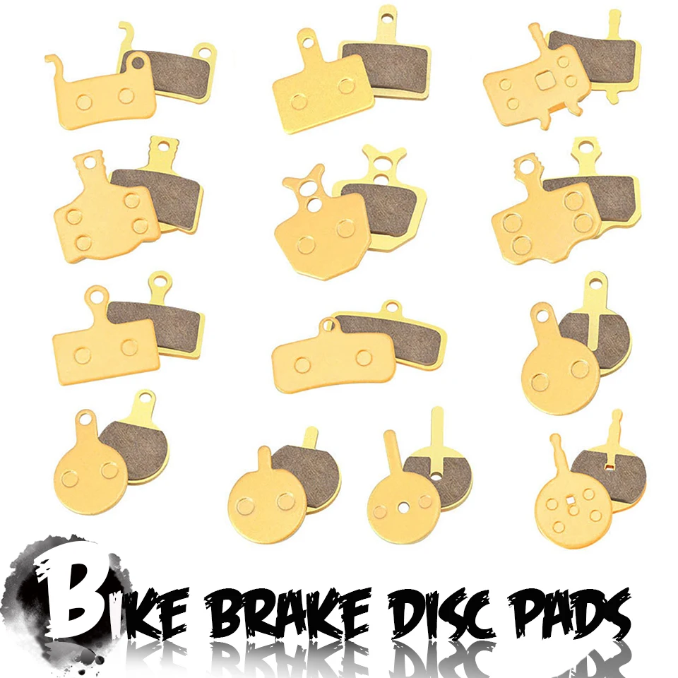 Bicycle Copper Base All Metal Disc Brake Pads Wear-resistant Mute Heat Dissipati MTB Bike Cycling Accessories Parts 2Pcs/Lot