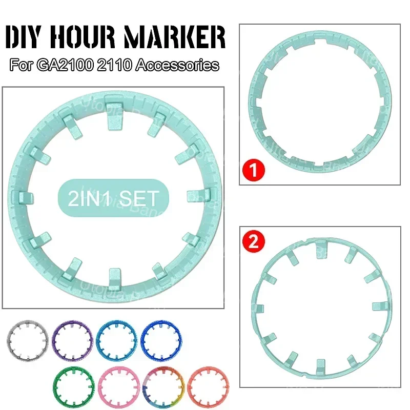 Casioak DIY Uhr Skala Ring Index Für GA2100 2IN1 2110 Stunde Marker Zifferblatt Ring Refit Mod Änderung Zifferblatt Uhr Zubehör
