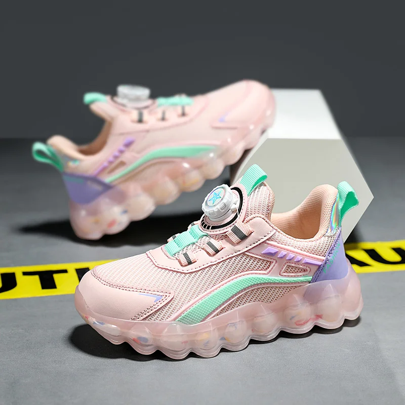 

Детские кроссовки, модная обувь для девочек, новинка 2023, дышащая повседневная обувь на платформе, школьные и спортивные кроссовки для бега и тенниса для девочек