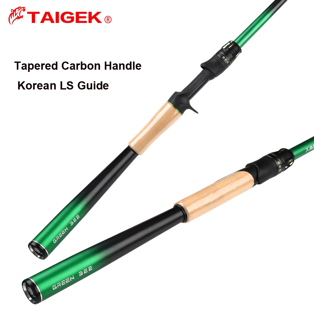 

TAIGEK Taper Carbon Handle Poles M ML MH Lure 7-17g 12-25g 10-21g 6'6'' 7' 7'6'' Spinning Carbon Casting Lure Fishing Rod