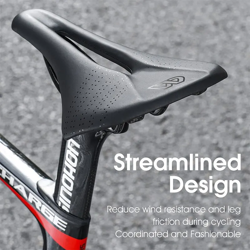 WEST BIKING Carbon Fiber Saddle Ultralight Road Bike Microfiber Leather Cushion Triathlon Racing Bicycle Seat Cycling Parts