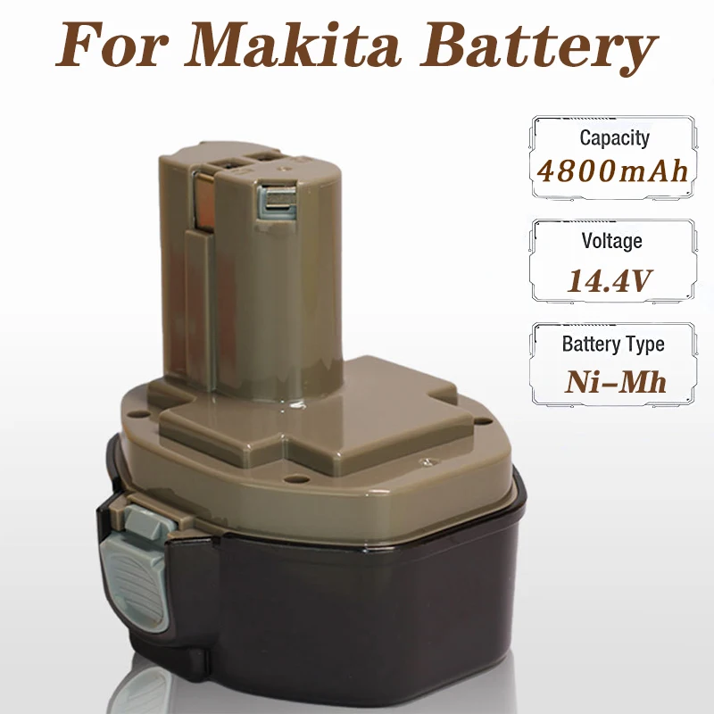 

14.4V 4800mAh For Makita Replacement Battery PA14 1420 1422 1433 1434 1435 1435F 192600-1 Ni-MH Rechargeable Power Tool Battery