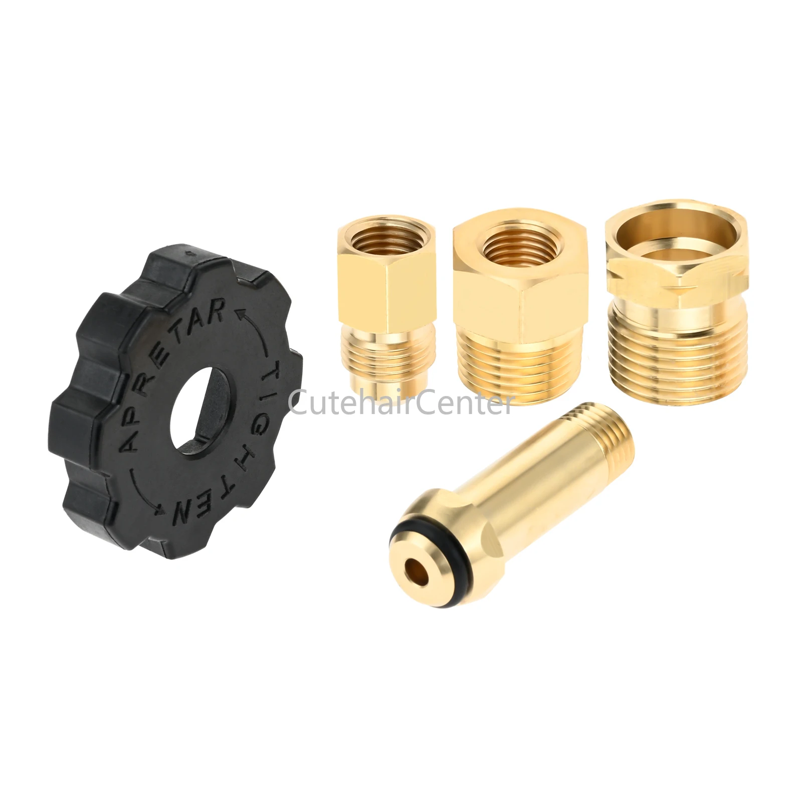 Soft Nose POL Propane Gas Tank Adapter Plug Brass Valve Full Flow 3/8