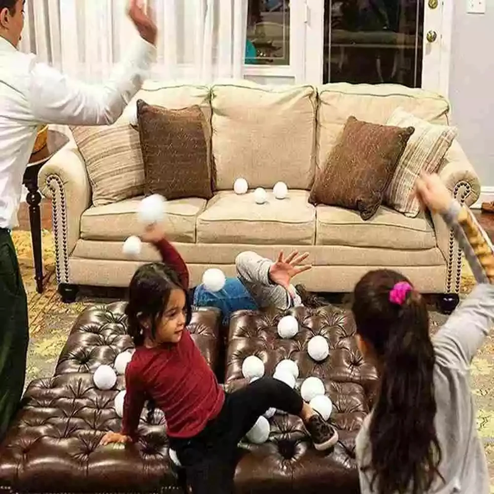 50Pcs 7cm Soft Snow Fake Balls Christmas Kids Gift Toy Indoor Outdoor Snow Fight Ball Set Xmas Tree Ornament Decoration For Home