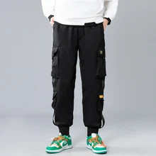 

Men's overalls trousers loose men's sports pants cross-border multi-pocket casual leggings niche casual