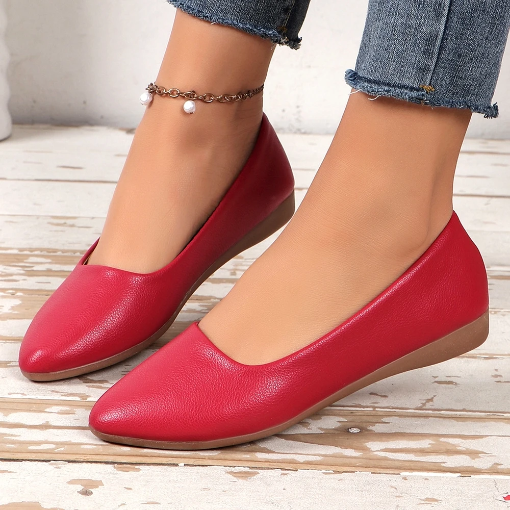 SHLIANG Nuovo Classico Pelle per Donna Moda Casual Comode Mocassini Donna Donna Scarpe Piatte Morbide SB184_voghion.com