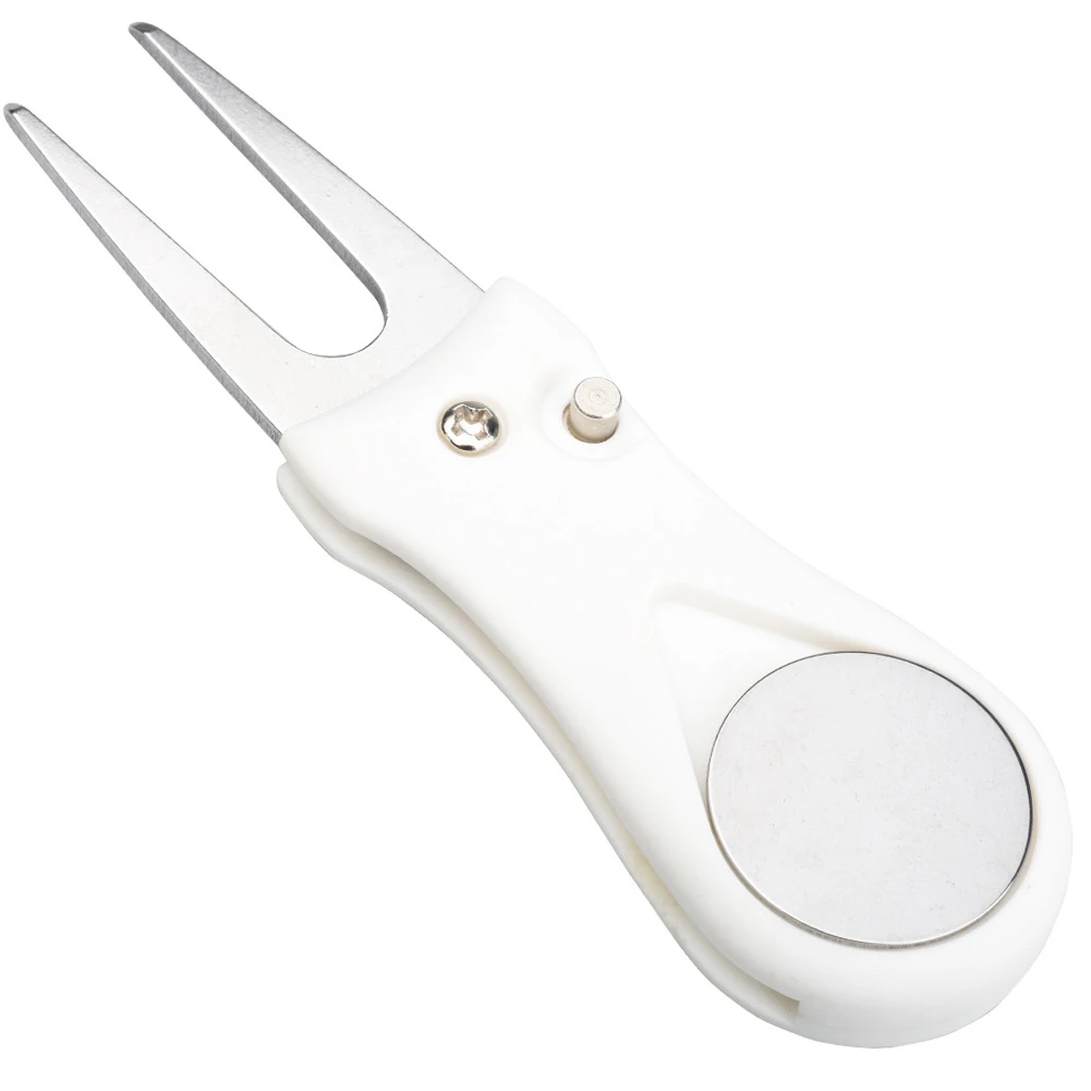 Versatile Golf Divot Tool Lightweight With Magnetic Ball Marker Head Groove Cleaner Retractable Pitchfork Black Golf Accessories golf divot tool