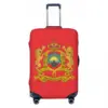 Custom Kingdom Of Morocco Travel Luggage Cover Washable Moroccan Patriotic Suitcase Cover Protector Fit 18-32 Inch 1