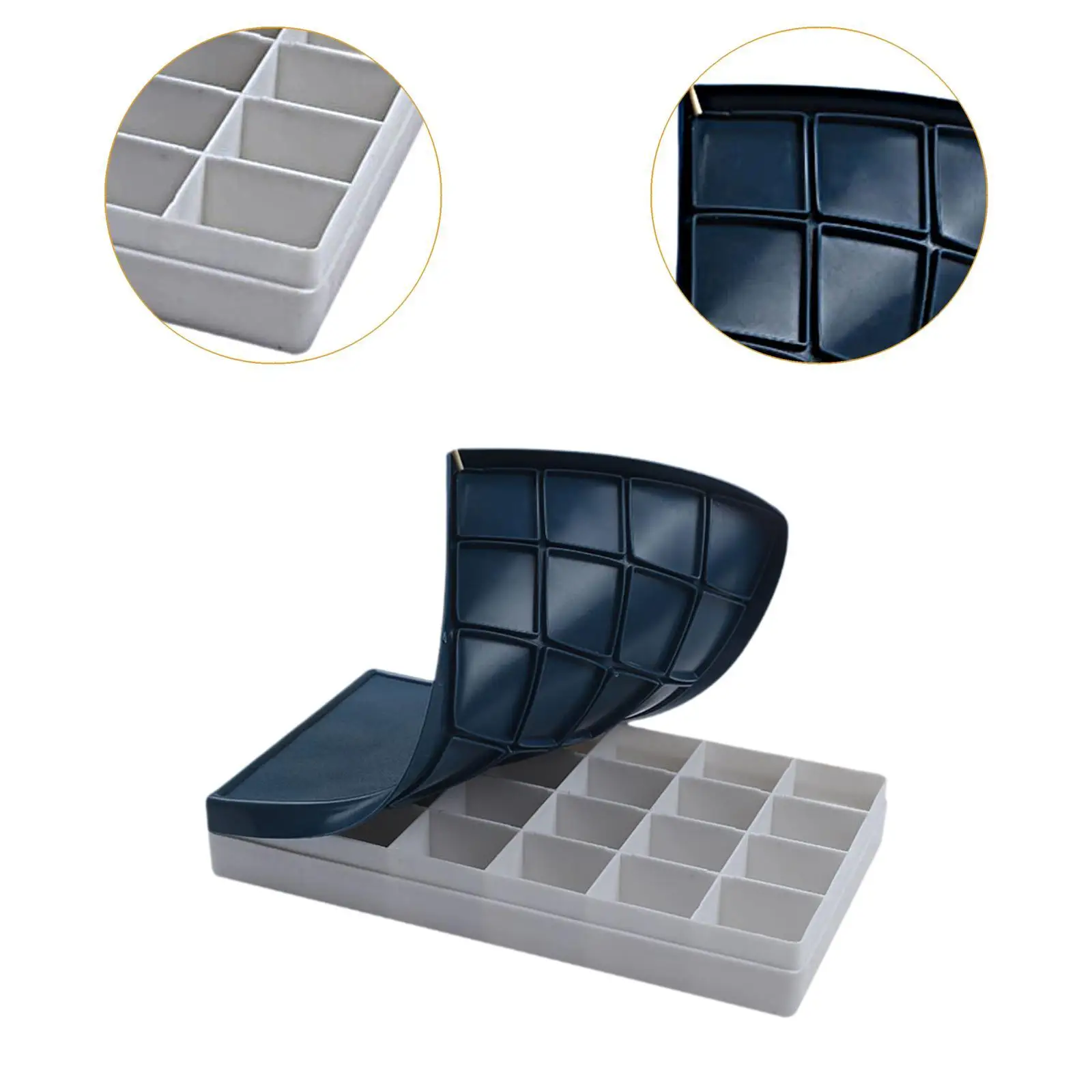Watercolor Palette Painting Pallet 24 Wells Painting Palette with Lid Foldable Watercolor Paint Box for Oil Paint watercolor palette