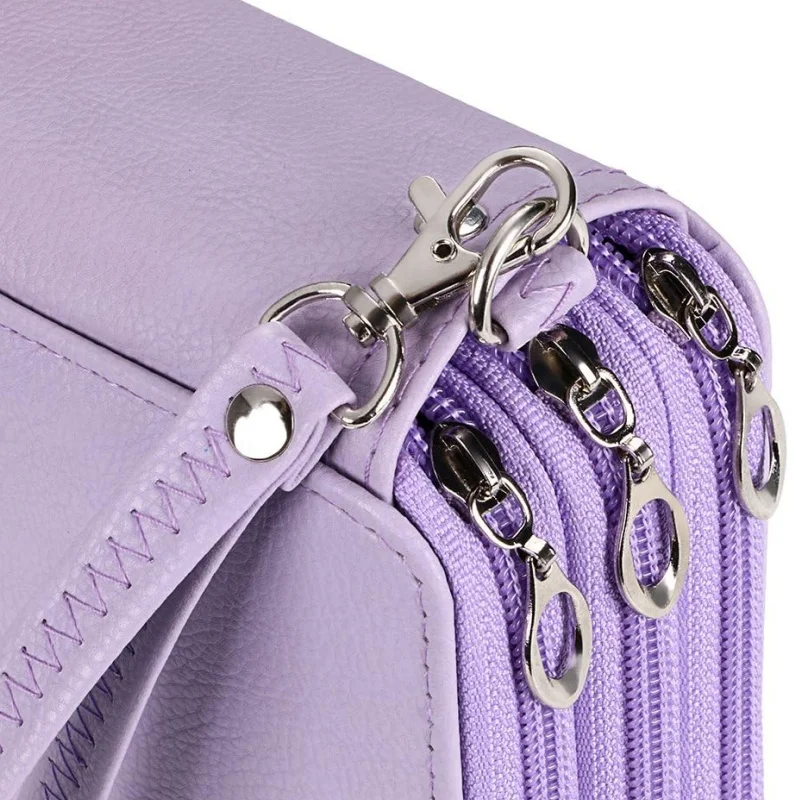 Color Pencil Case 120 slot luxury PU leather pencil cases
