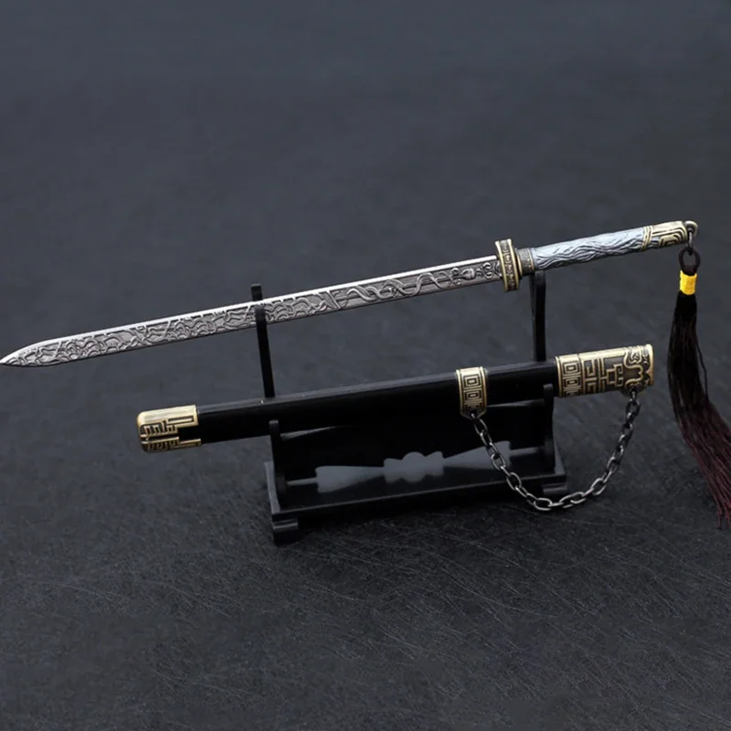 The Road of Awakening 22cm/ 8.66in Yan Fanxi Qin Qi Wears A Sword Anime Peripherals Metal Swords Cosplay Toys Weapon Model Decor 5