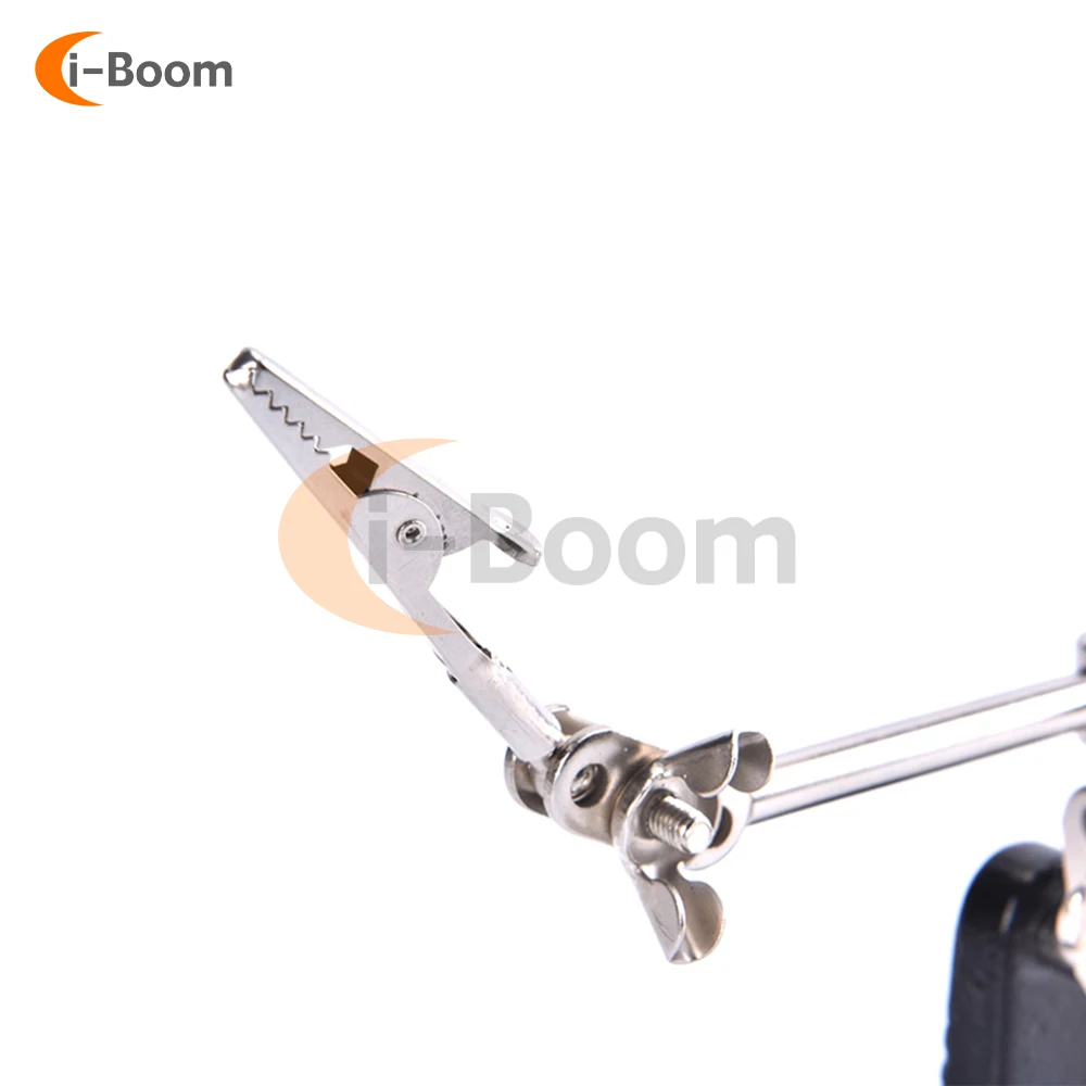 Adjustable Welding Table Alligator Clips with 5X Magnifier, soldering tool