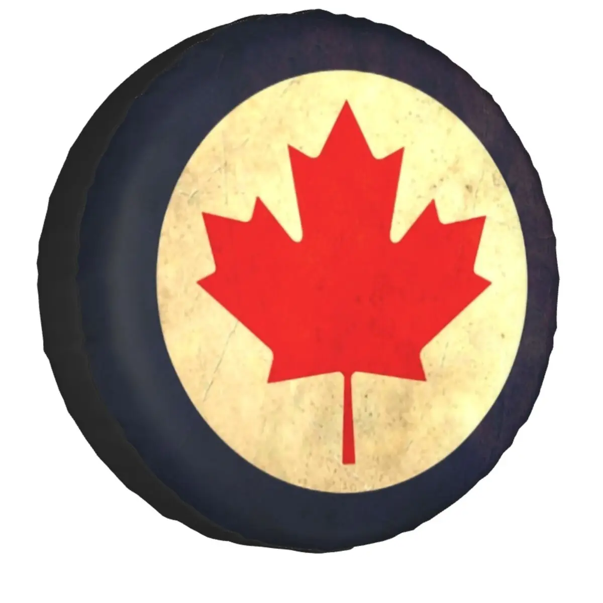 Vintage Look Canadian Air Force Roundel Tire Cover 4Wd 4X4 Rv Canada Flag Pride Spare Wheel Protector Universal For Prado Jeep