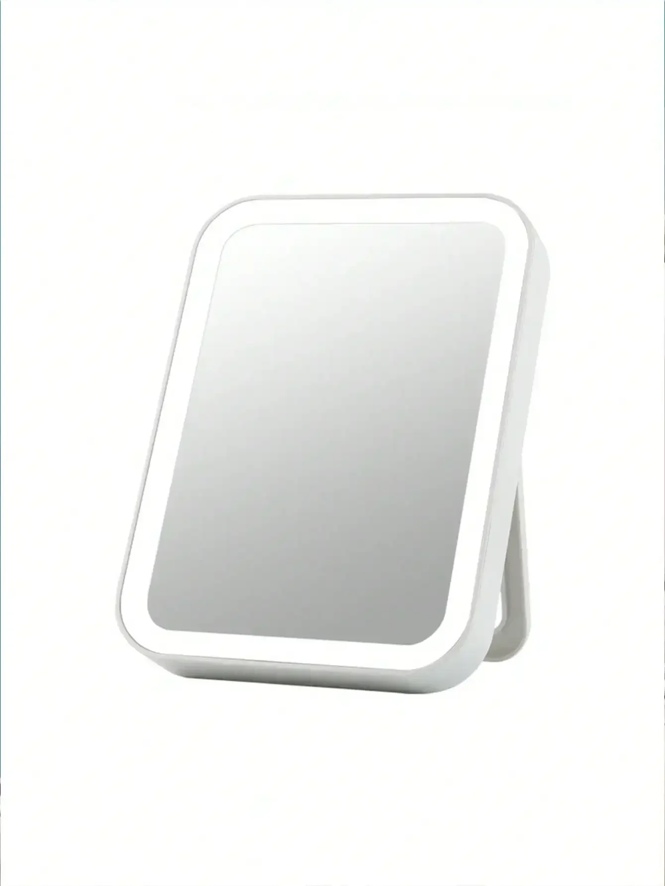 Makeup Mirror LED portable desktop 4 AA dry batteries dormitory makeup mirror light square student folding mirror powered by USB