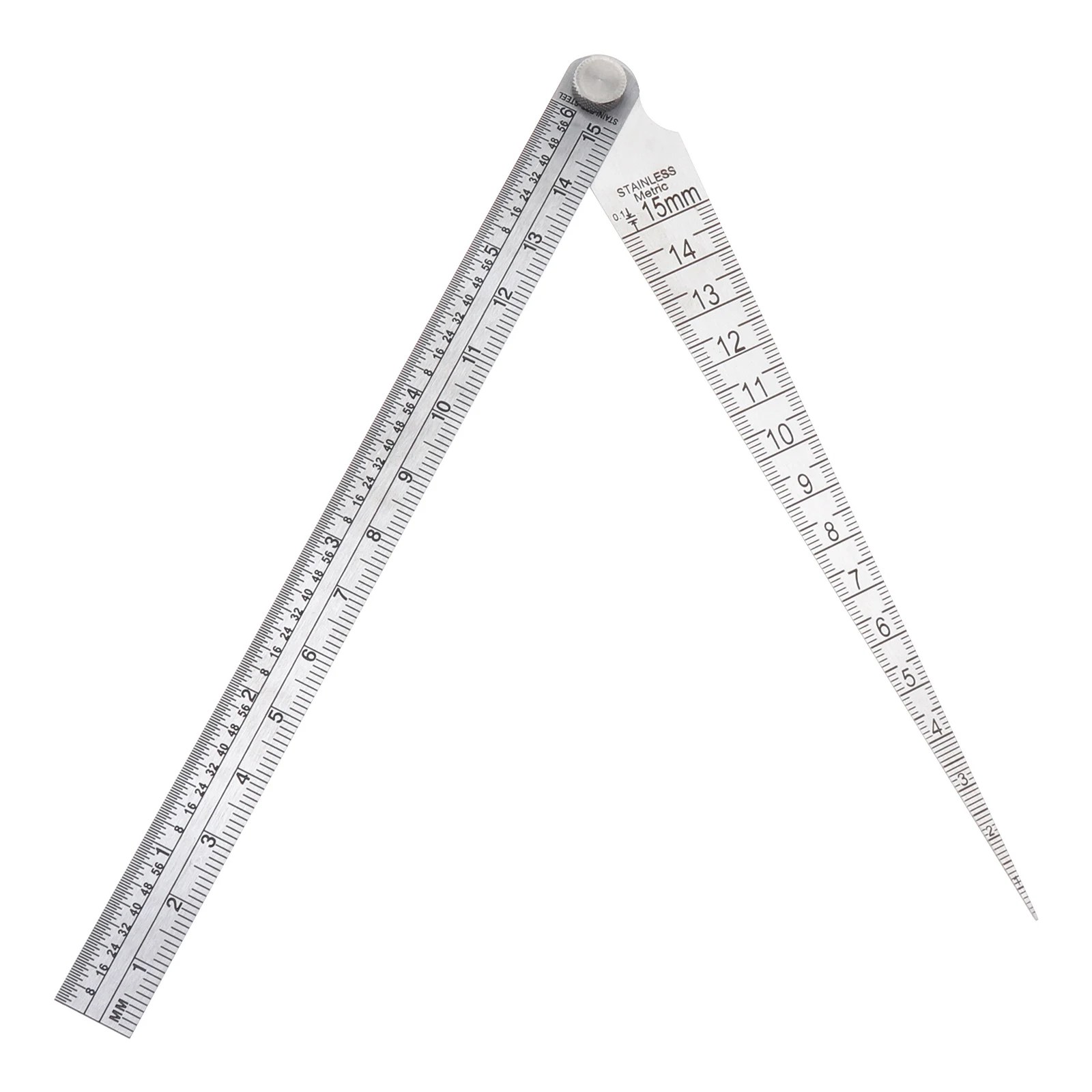 Feeler Gauge Set Welding Taper Gap Gauge Stainless Steel Portable Depth Ruler Hole Inspection Tool Feeler Gauge Measure Tool