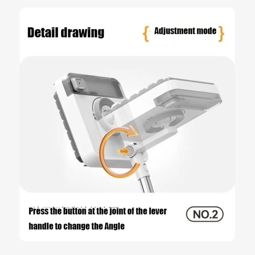 Description Picture 6 of itemStainless Steel and PP Windows Cleaning Tool Stretchable Gray High-rise Window Cleaner Arc Rod Flexible Cleaning