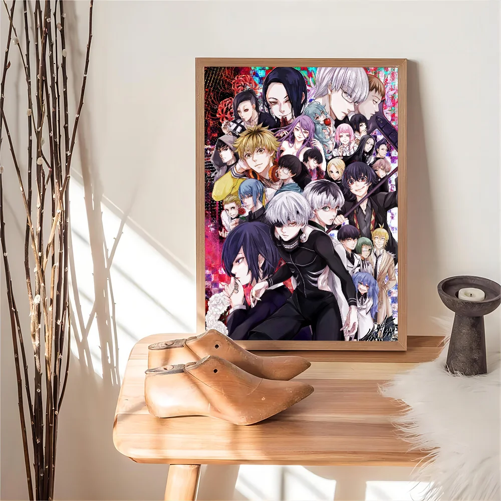 Amine Tokyo Ghoul Classic Movie Posters Vintage Room Bar Cafe Decor Stickers Wall Painting