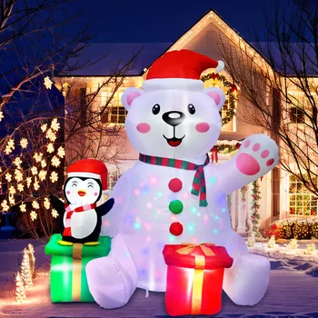6FT Christmas Polar Bear Inflatable 1